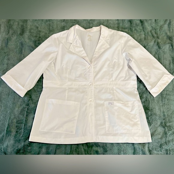 PEACHES SPORT | 3X | Womens | Medical | Uniform | Lab coat |white - Picture 3 of 11